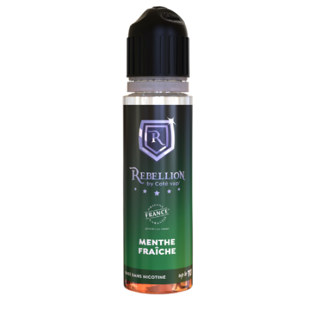 Rebellion  eliquide -Menthe Fraiche 50ML - Up to 70ml- Origine France Garantie