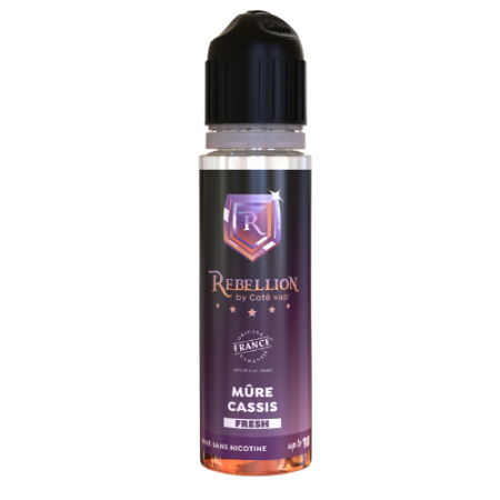 Rebellion  eliquide -Mûre Cassis 50ML - Up to 70ml- Origine France Garantie