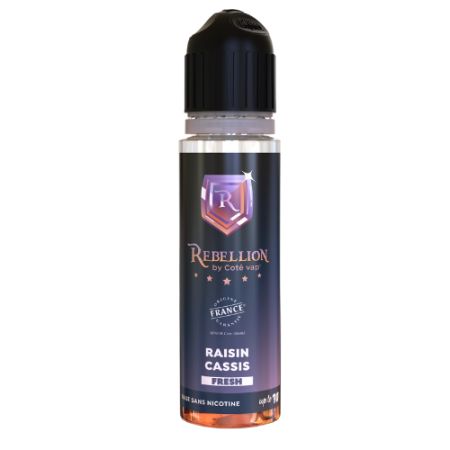 Rebellion  eliquide -Raisin Cassis Fresh 50ML - Up to 70ml- Origine France Garantie