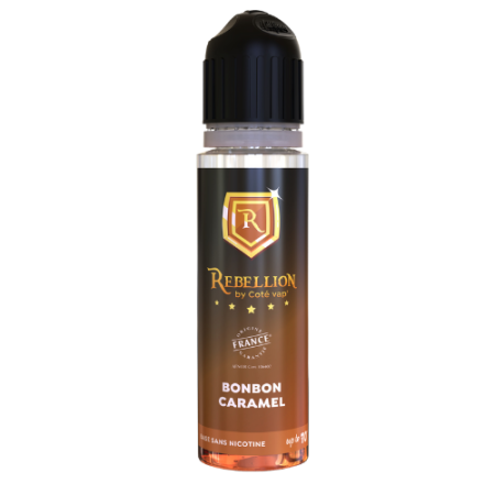Rebellion  eliquide - Bonbon caramel  50ML - Up to 70ml- Origine France Garantie