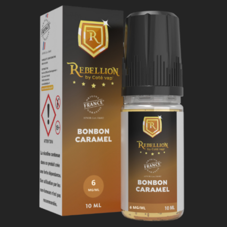 Rebellion eliquide - Bonbon Caramel 10 ml - Origine France Garantie Rebellion eliquide - Bonbon Caramel 10 ml - Origine France Garantie