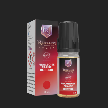 Rebellion  eliquide - Framboise Fraise Fresh 10 ml - Origine France Garantie